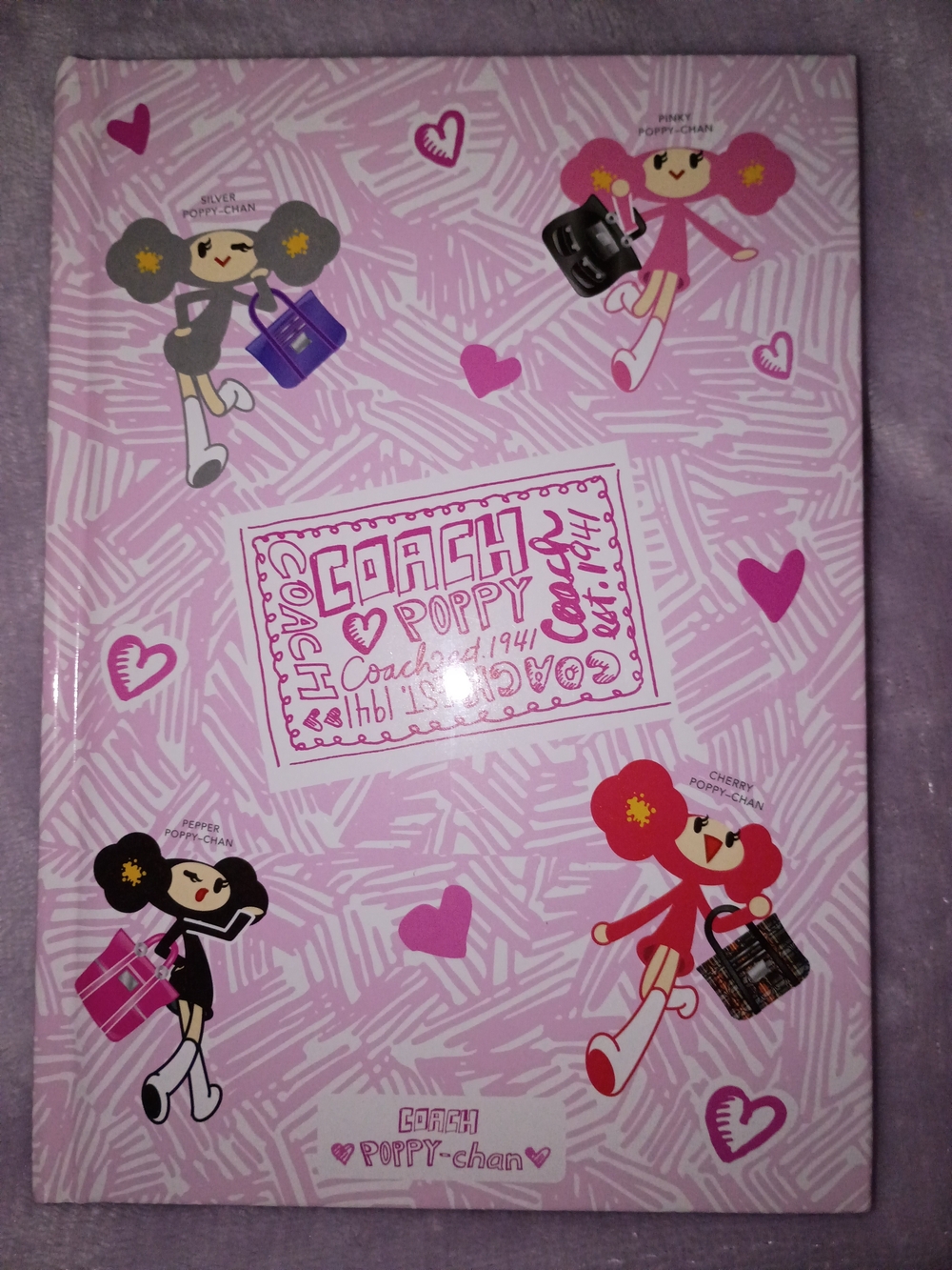 Coach Poppy-chan Pink Graphic Notebook NEW